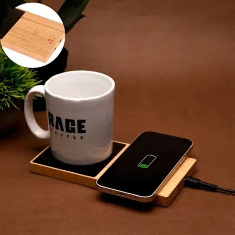 Charger and mug with custom branding