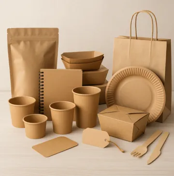 Kraft paper bags and eco friendly takeaway packaging