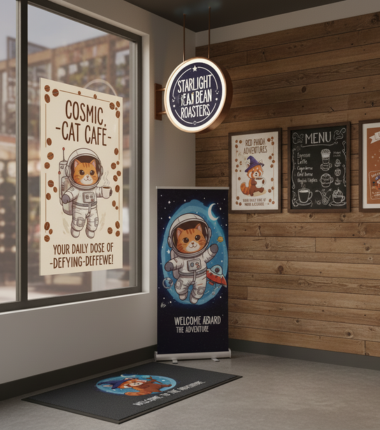 Custom signage produced by Promax Digital UAE