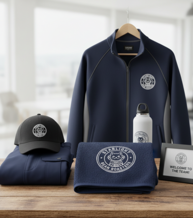 Branded merchandise kits assembled by Promax Digital UAE